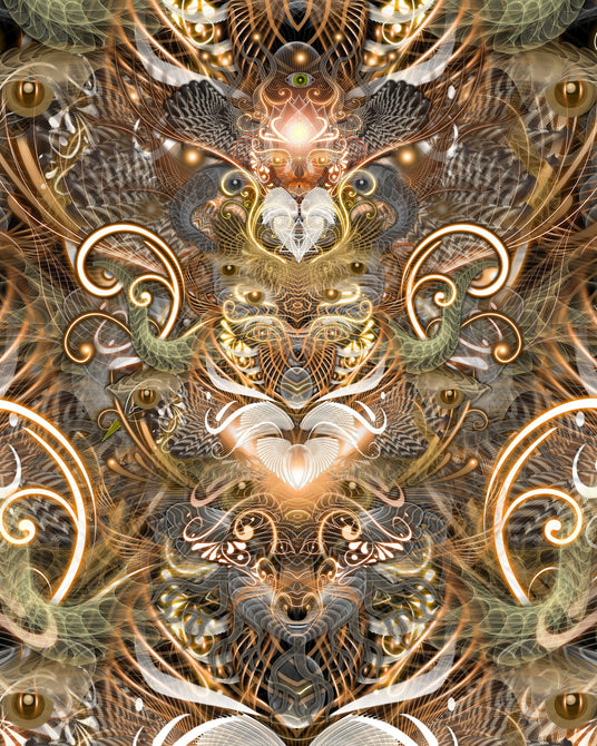 Natural Affinity:: A Trippy Collage of Psychedelic Animal Faces