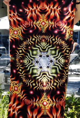 Poly/Cotton Psychedelic Beach Towels by Tetramode Psychedelic Styles & Art