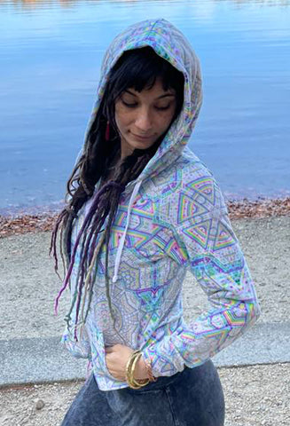 Psychedelic zip hot sale up hoodies