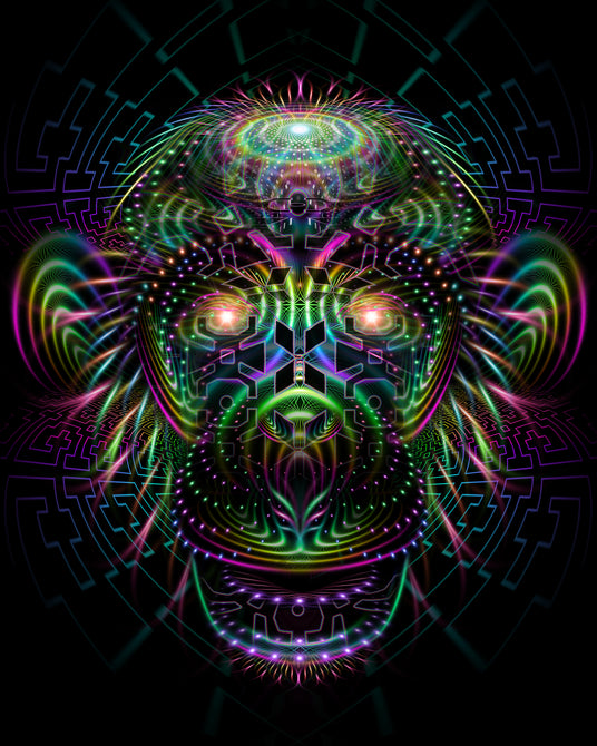 Monkey Brained - Trippy Primate | Visionary Art