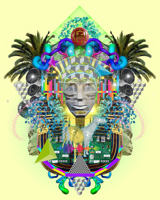 Neuro Paradise - Digital Pharoah | Visionary Art