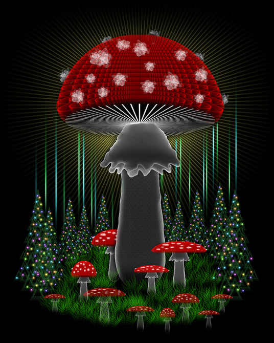 Shamanic Christmas - Mushroom Symbol | Visionary Art