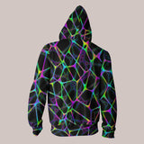 Psychedelic Hoodie (UV/RGB, Eco-Friendly, Unisex, Zip-Up) | PSYNET