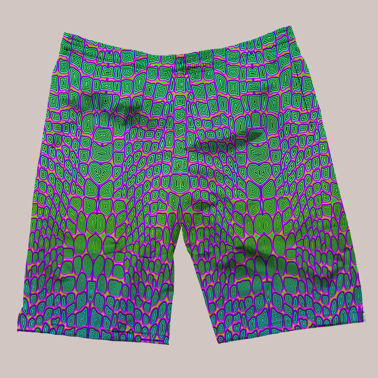 Psychedelic Shorts (UV/RGB, Eco-Friendly) | REPTILIAN