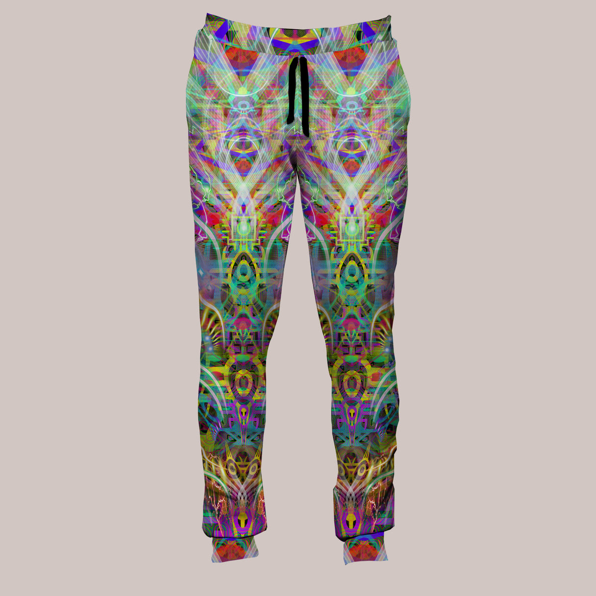 Psychedelic Joggers (UV/RGB, Eco-Friendly, Unisex, Fleece-Lined) | DRACOMETHYLTRYPTAMINE