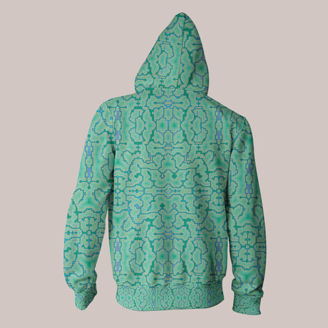 Psychedelic Hoodie (UV/RGB, Eco-Friendly, Unisex, Zip-Up) | TECHNO SHAMANIC [11 Colors]