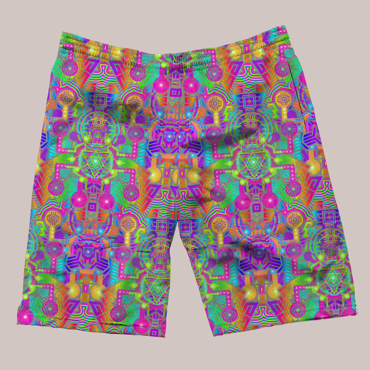 Psychedelic Shorts (UV/RGB, Eco-Friendly) | BLEEP BLOOP