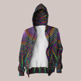 Psychedelic Hoodie (UV/RGB, Eco-Friendly, Unisex, Zip-Up) | RADIANCE