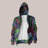 Psychedelic Hoodie (UV/RGB, Eco-Friendly, Unisex, Zip-Up) | BUBBLEDROP