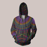 Psychedelic Hoodie (UV/RGB, Eco-Friendly, Unisex, Zip-Up) | RADIANCE