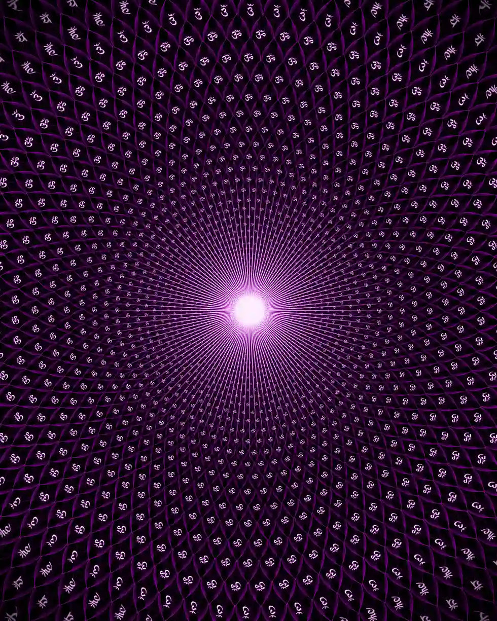 Beautifull Image of Violet Light Stretching Out into Infinity Symbolizing the Blooming of Consciousness