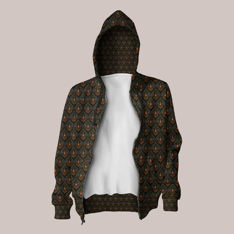 Comfortable hoodie featuring a peaceful lotus pattern inspired by Buddha