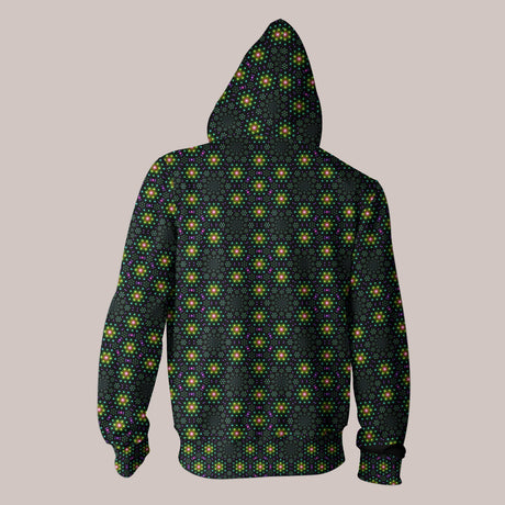 Trippy unisex hoodie featuring bold geometric patterns