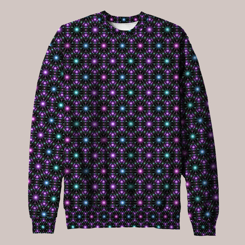 Psychedelic Sweater (UV/RGB, Eco-Friendly, Unisex) | STAR MAP