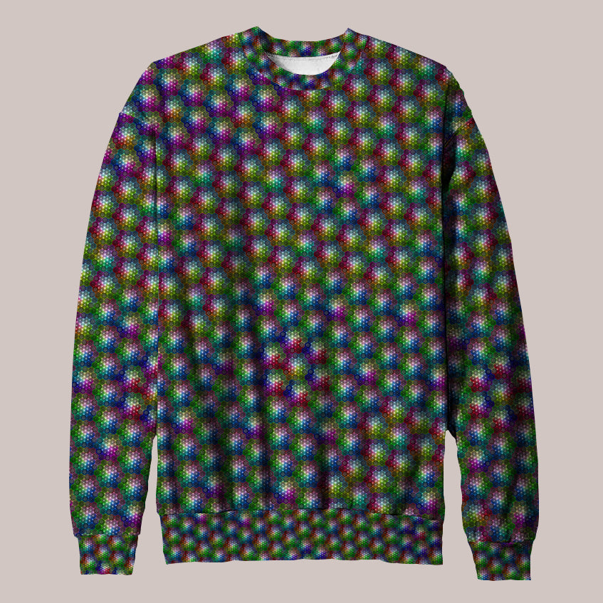 Psychedelic Sweater (UV/RGB, Eco-Friendly, Unisex) | SUBLIMINAL