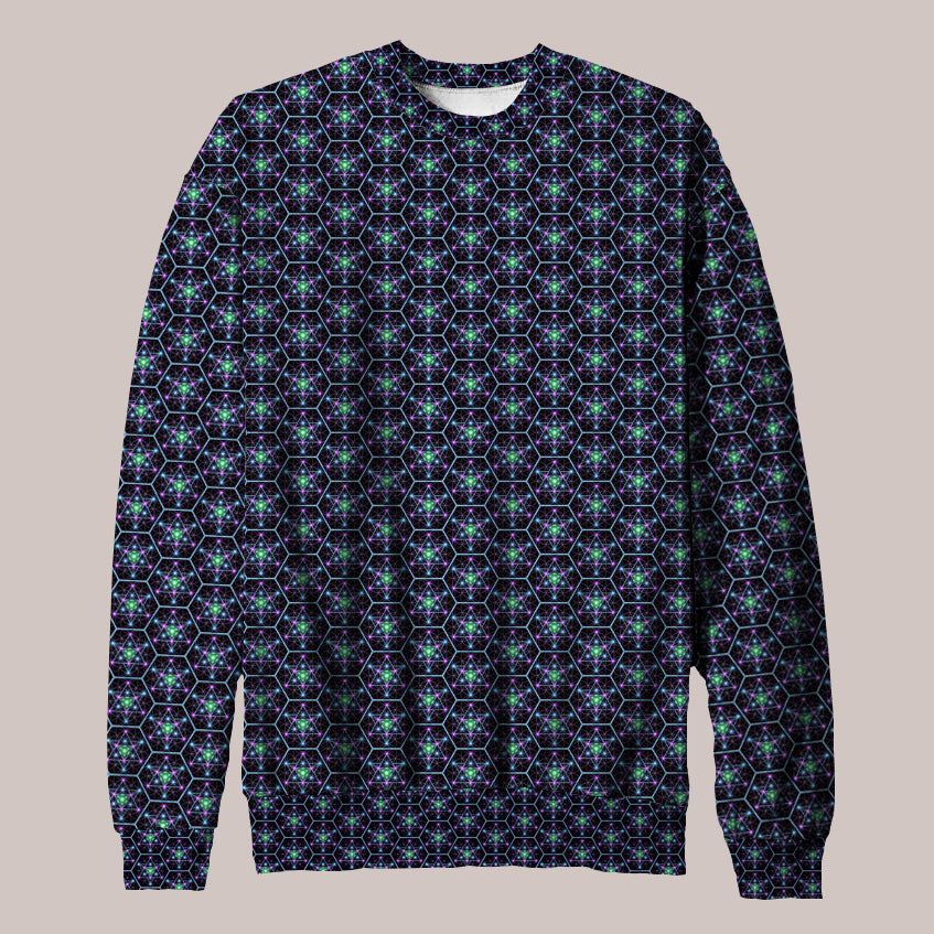 Psychedelic Sweater (UV/RGB, Eco-Friendly, Unisex) | TETRA EQ