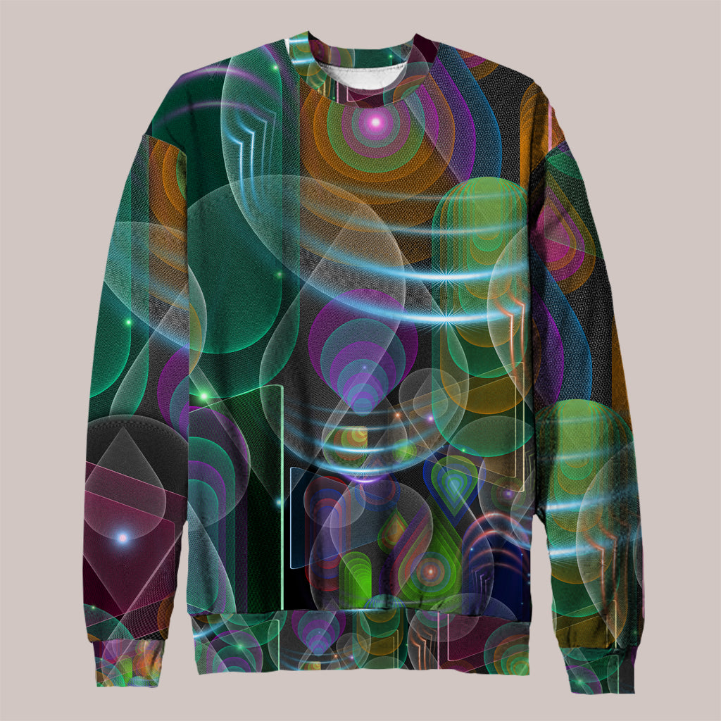 Psychedelic Sweater (UV/RGB, Eco-Friendly, Unisex) | BUBBLEDROP