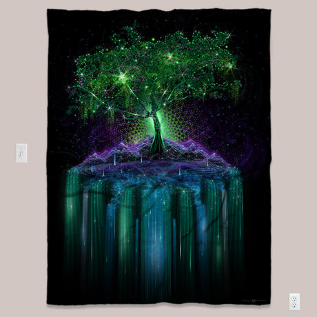 Visionary Art Tapestry (UV/RGB, Eco-Friendly, 4 options) | TREE OF LIFE