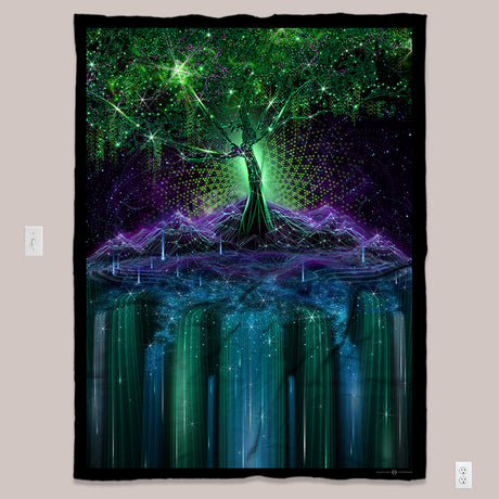 Visionary Art Tapestry (UV/RGB, Eco-Friendly, 4 options) | TREE OF LIFE ALT