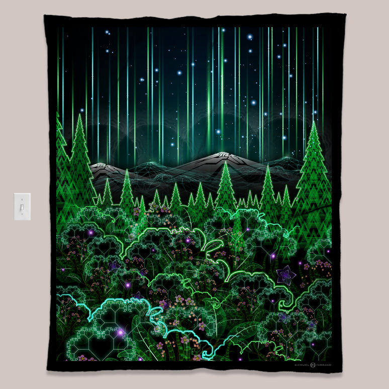 Visionary Art Tapestry (UV/RGB, Eco-Friendly, 4 options) | BIOSYNTHEBLISS ALT