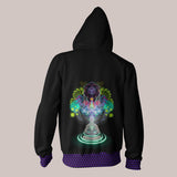 Back - Spirit Molecule Meditation Hoodie by Samuel Farrand with DMT-Inspired Design