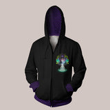 Front - Spirit Molecule Meditation Hoodie by Samuel Farrand with DMT-Inspired Design