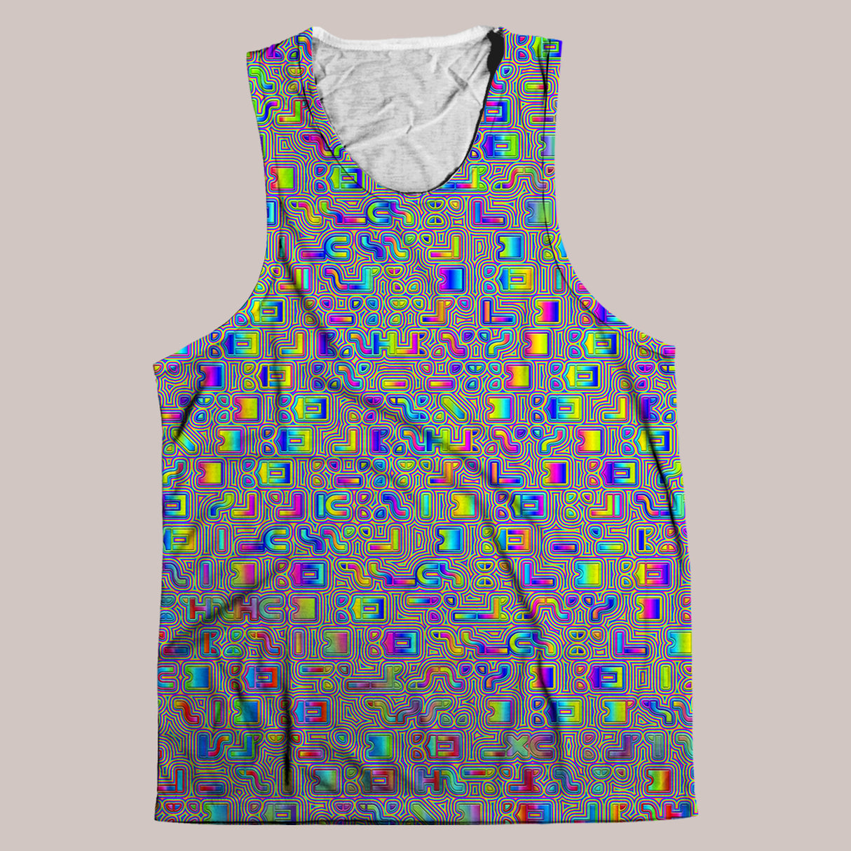 Psychedelic Tank Top (UV/RGB, Eco-Friendly) | PSYLISCIOUS [Blue]